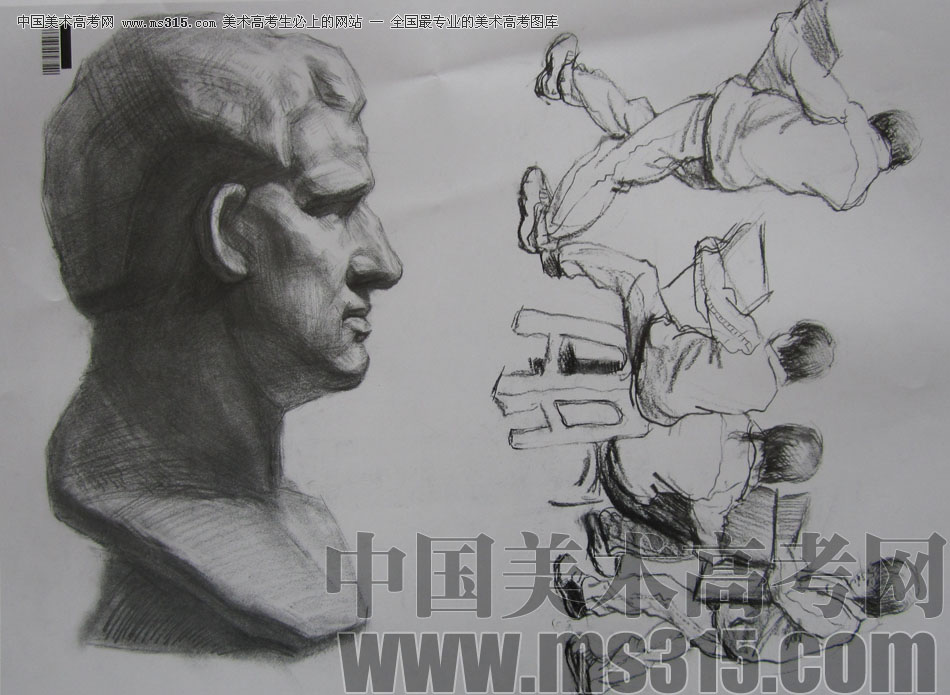 2009年中国美术学院设计类素描优秀试卷66