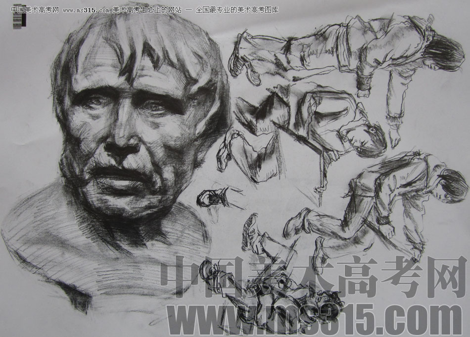 2009年中国美术学院设计类素描优秀试卷68