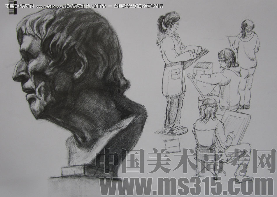 2009年中国美术学院设计类素描优秀试卷59