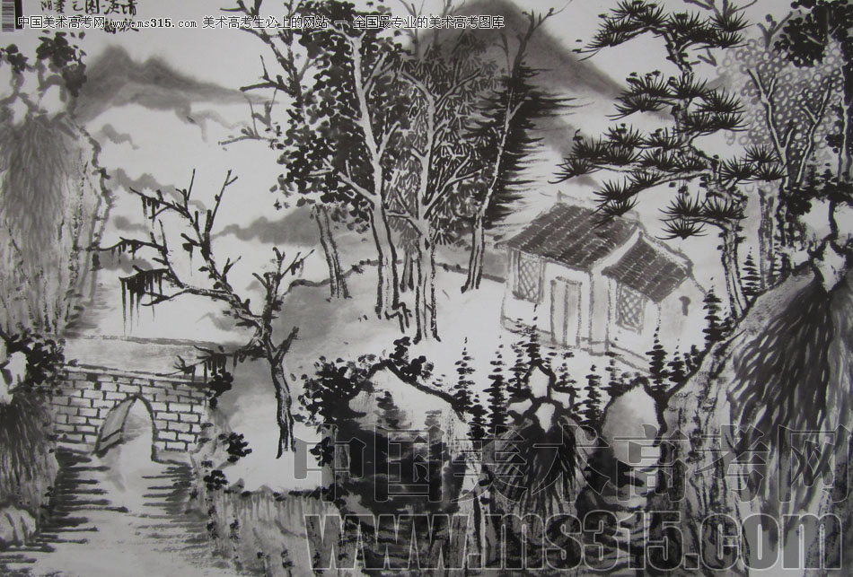 2009年中国美术学院中国画优秀试卷12（山水）