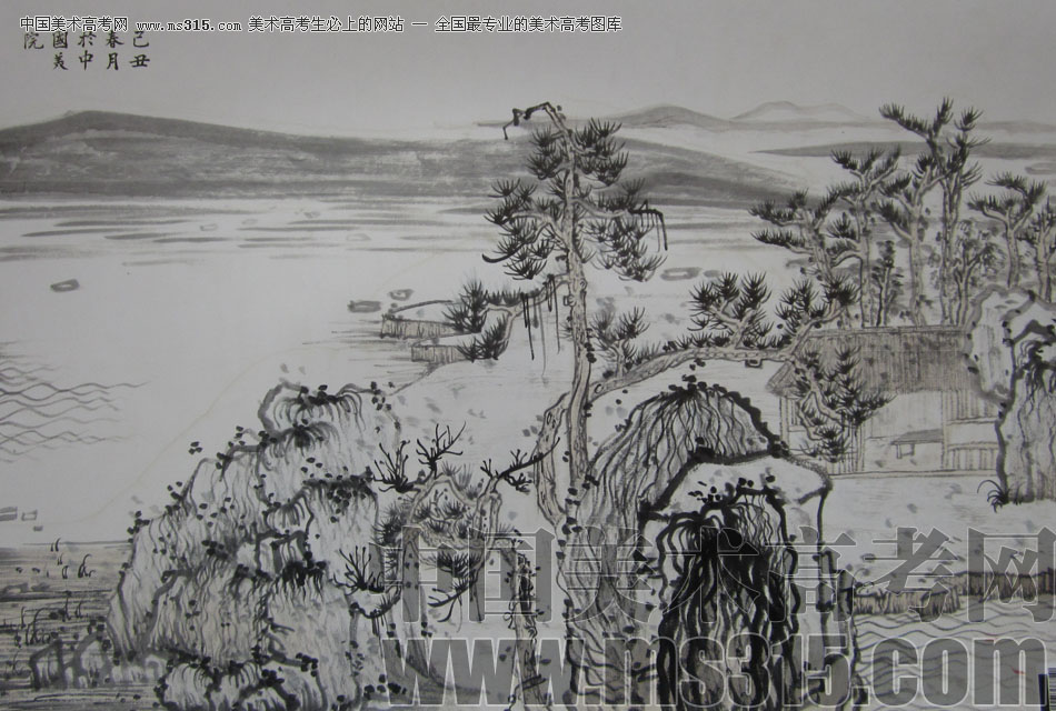 2009年中国美术学院中国画优秀试卷15（山水）