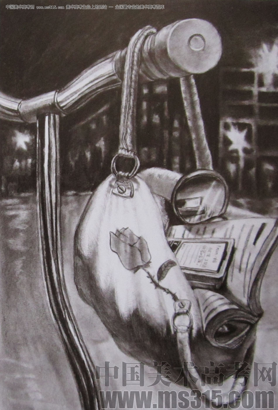 2010年清华大学美术学院素描高分试卷4（设计）