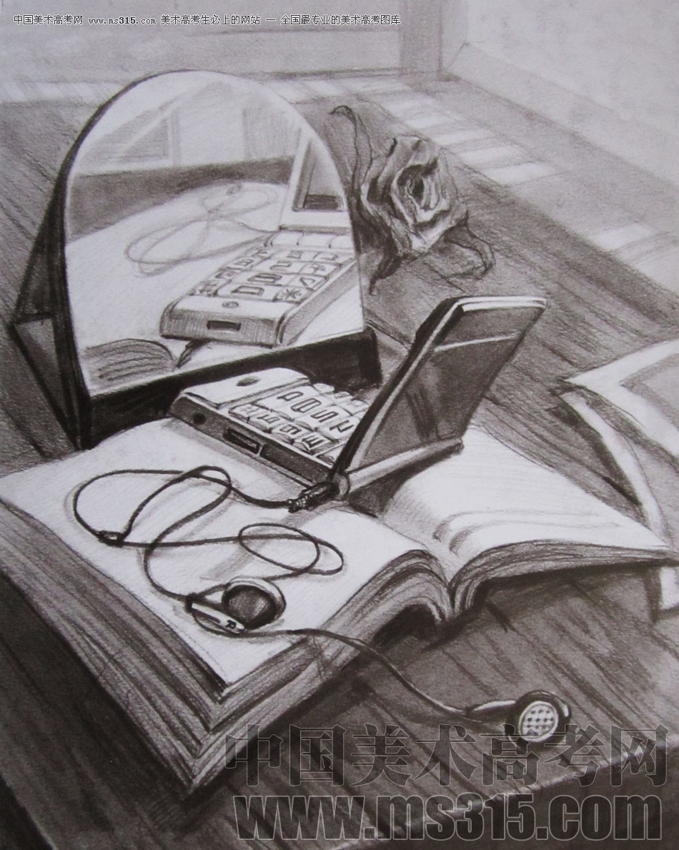2010年清华大学美术学院素描高分试卷5（设计）