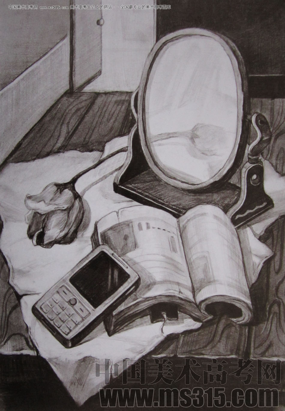 2010年清华大学美术学院素描高分试卷7（设计）