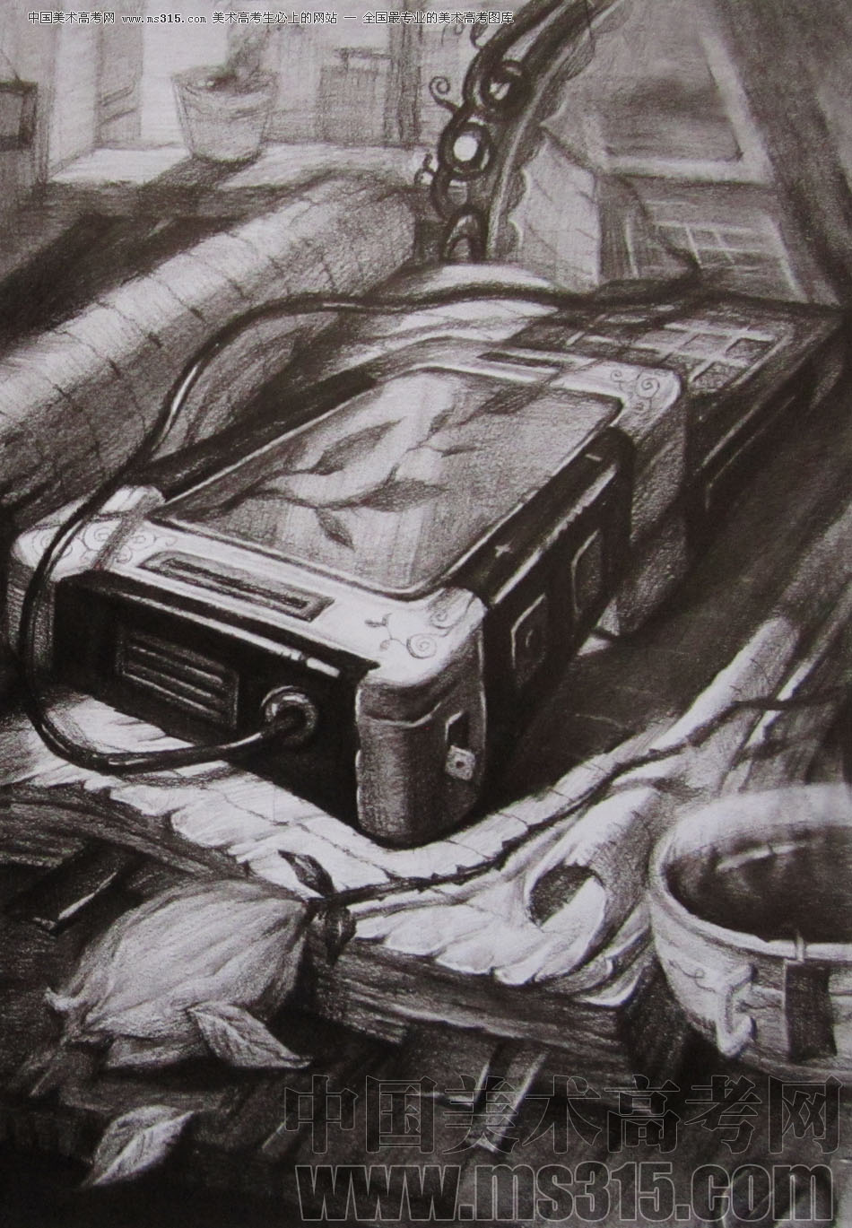 2010年清华大学美术学院素描高分试卷9（设计）