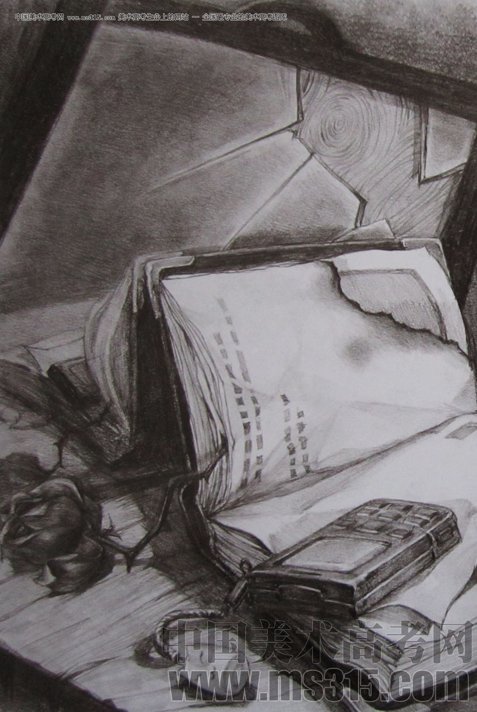 2010年清华大学美术学院素描高分试卷10（设计）