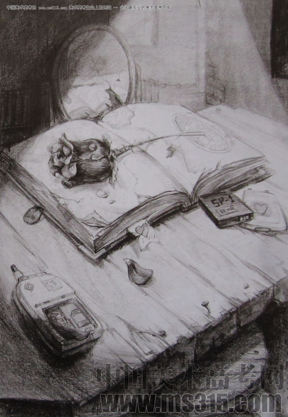 2010年清华大学美术学院素描高分试卷11（设计）