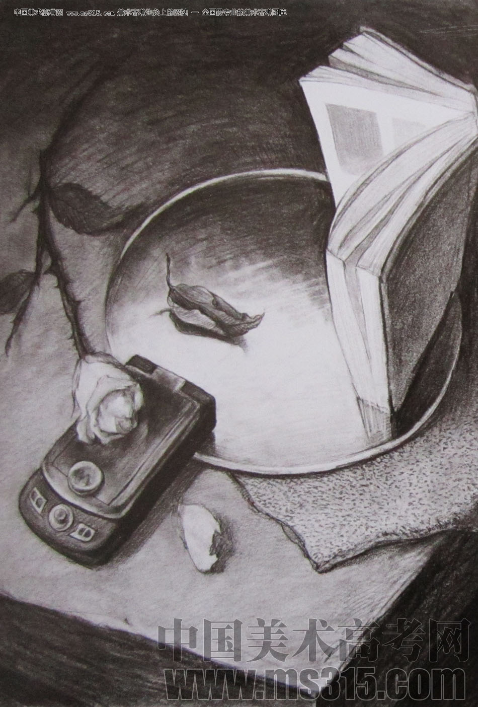 2010年清华大学美术学院素描高分试卷12（设计）