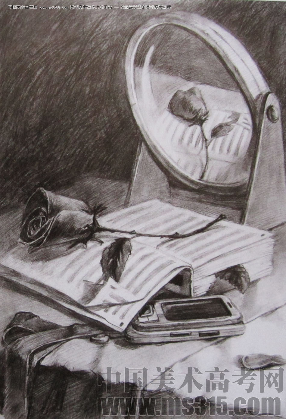 2010年清华大学美术学院素描高分试卷13（设计）