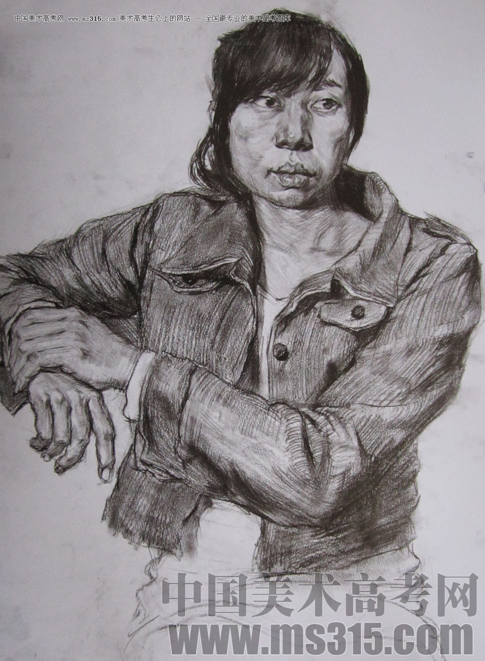 2010年清华大学美术学院素描高分试卷36（造型）