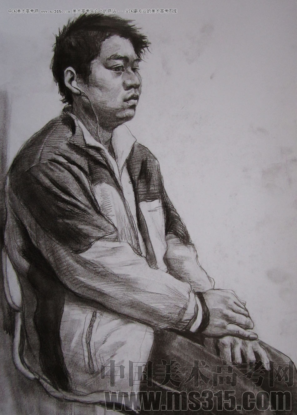 2010年清华大学美术学院素描高分试卷43（造型）