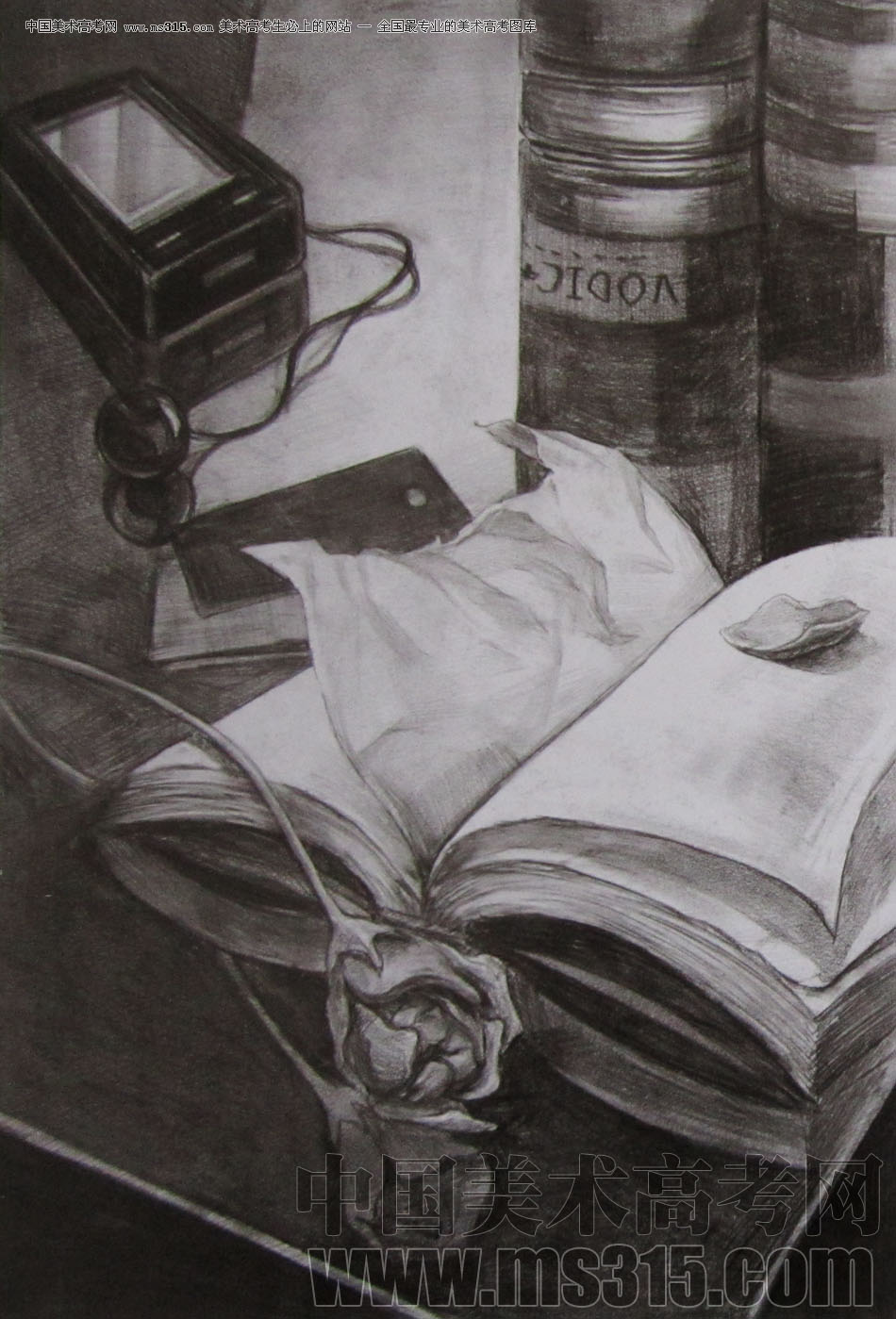 2010年清华大学美术学院素描高分试卷20（设计）