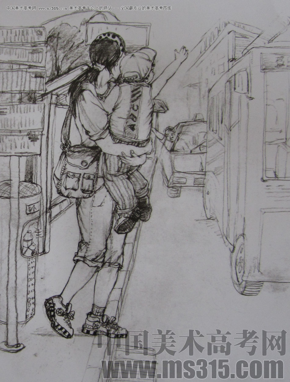 2010年清华大学美术学院速写高分试卷18（设计）