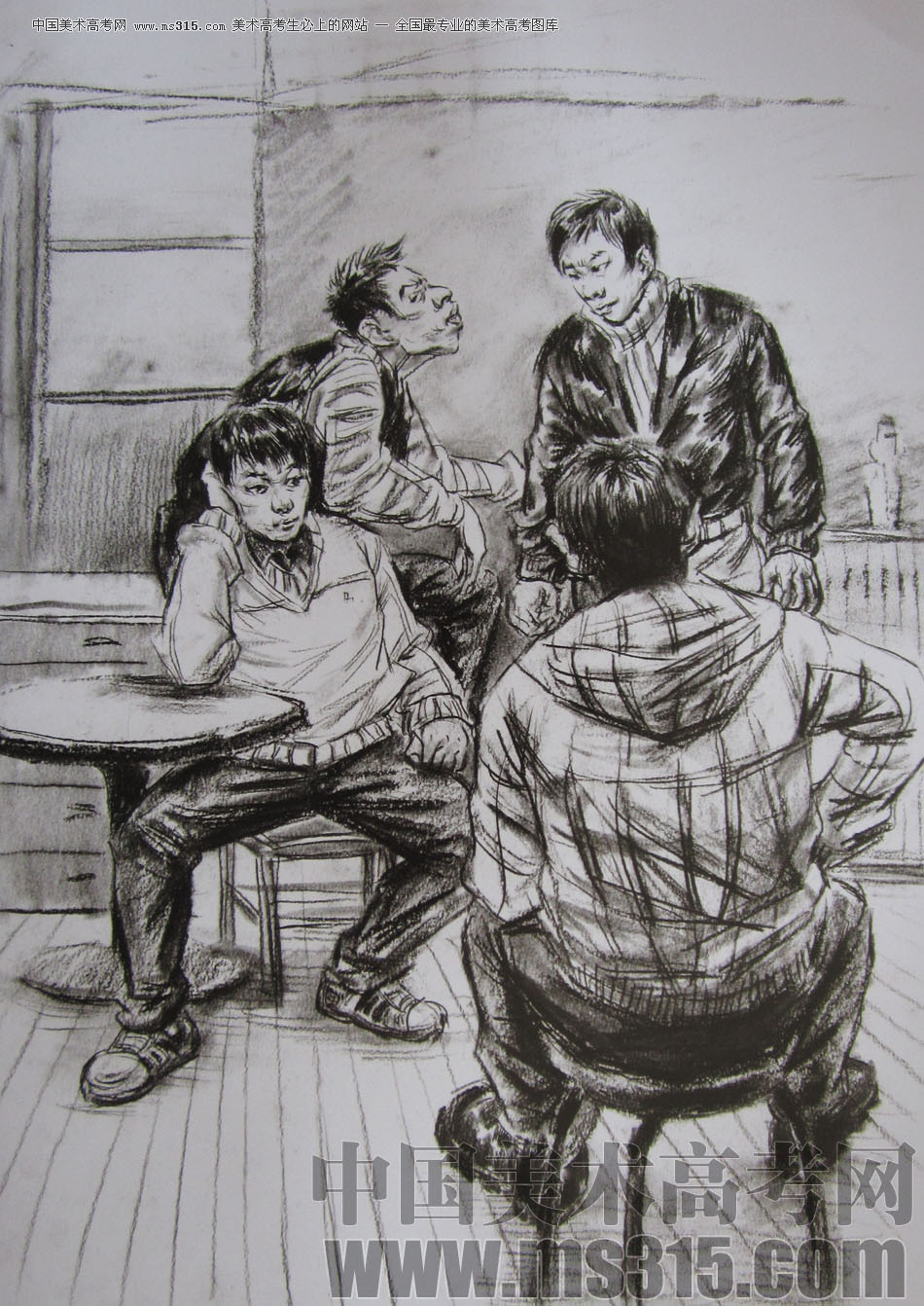 2010年清华大学美术学院速写高分试卷33（造型）