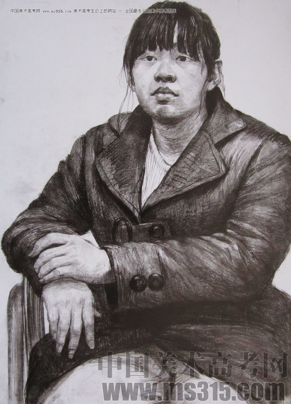 2010年清华大学美术学院素描高分试卷26（造型）
