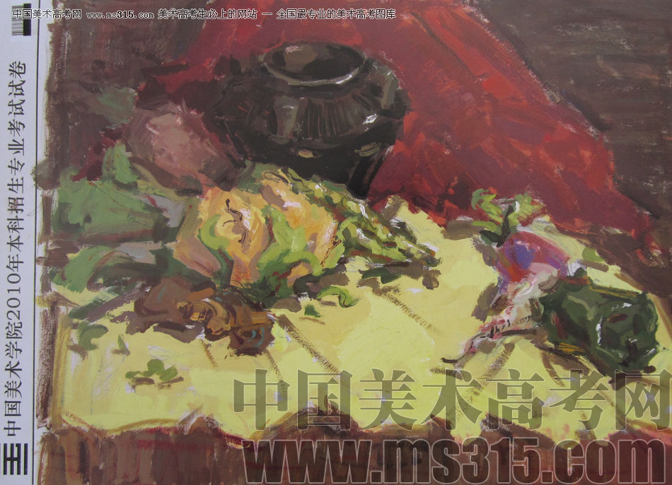 2010年中国美术学院造型、图媒类色彩优秀试卷11