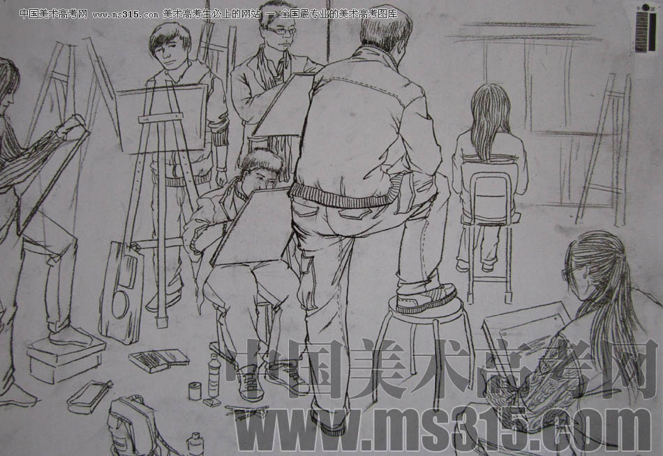 中央美术学院2010年中国画优秀试卷9（速写）
