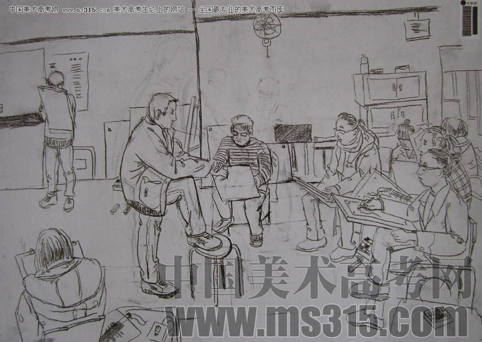 中央美术学院2010年中国画优秀试卷10（速写）