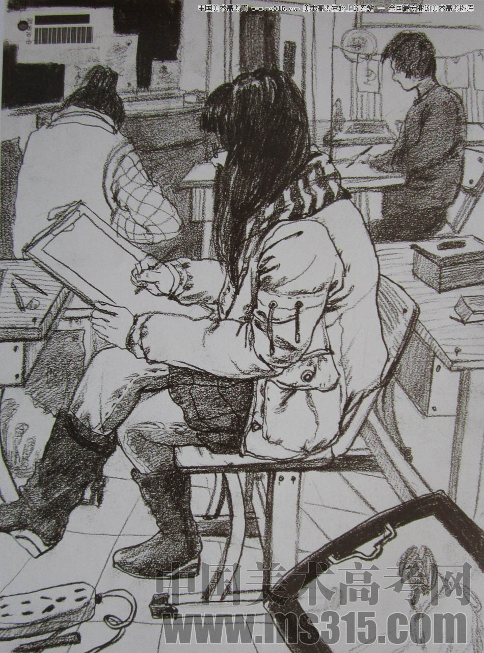 中央美术学院2010年艺术设计优秀试卷54（速写）