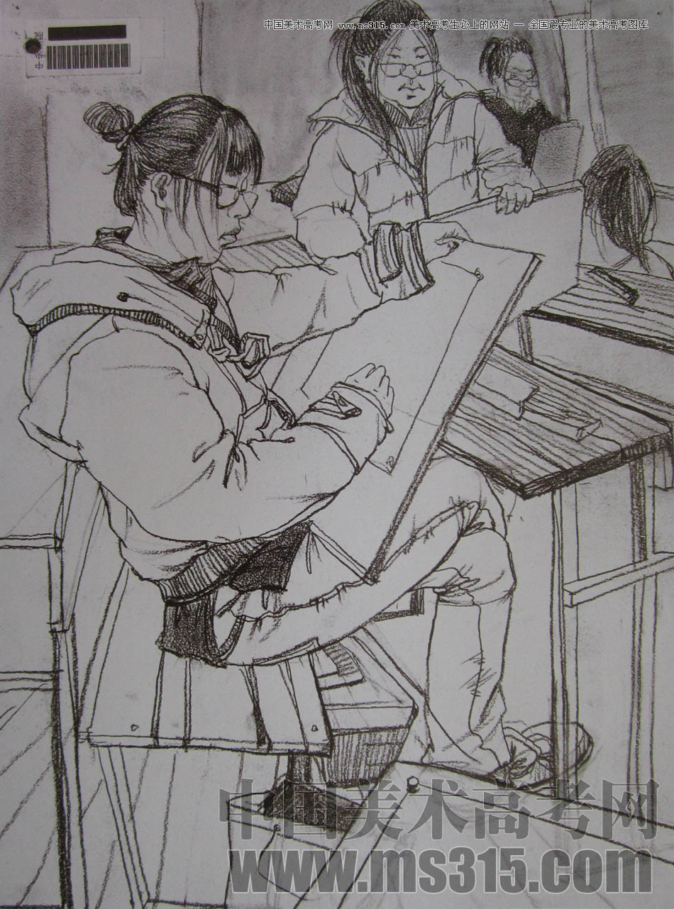 中央美术学院2010年艺术设计优秀试卷63（速写）