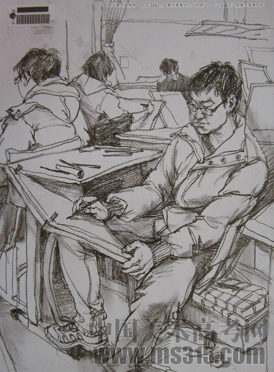 中央美术学院2010年艺术设计优秀试卷67（速写）