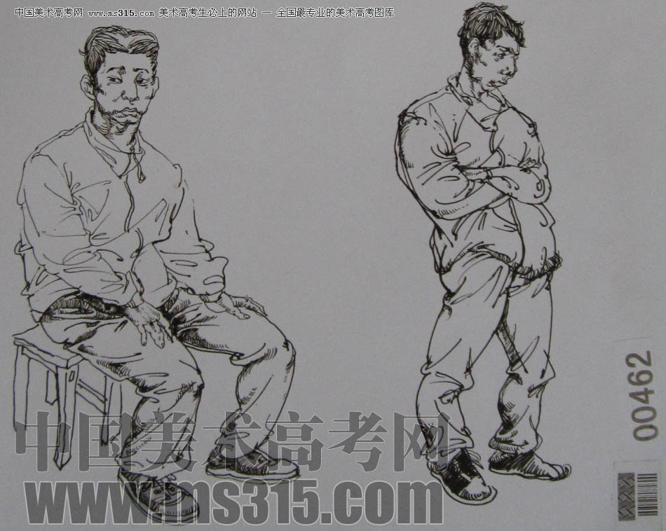 湖北美术学院2011年速写优秀试卷4