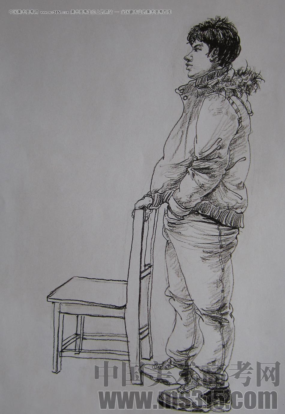 2010-2011年天津美术学院速写优秀试卷10（绘画、雕塑）