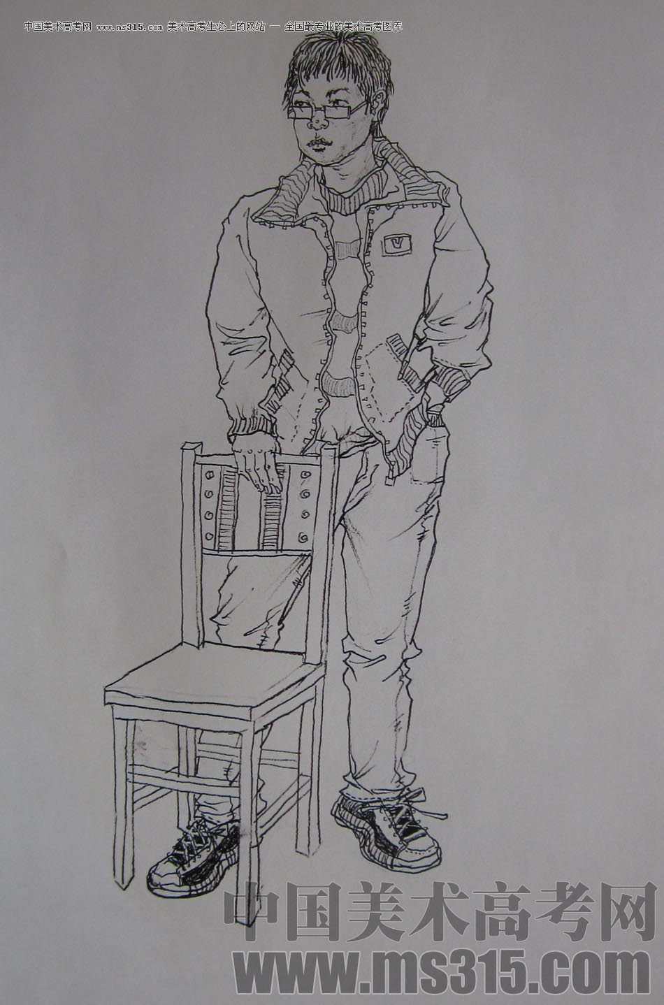 2010-2011年天津美术学院速写优秀试卷23（绘画、雕塑）