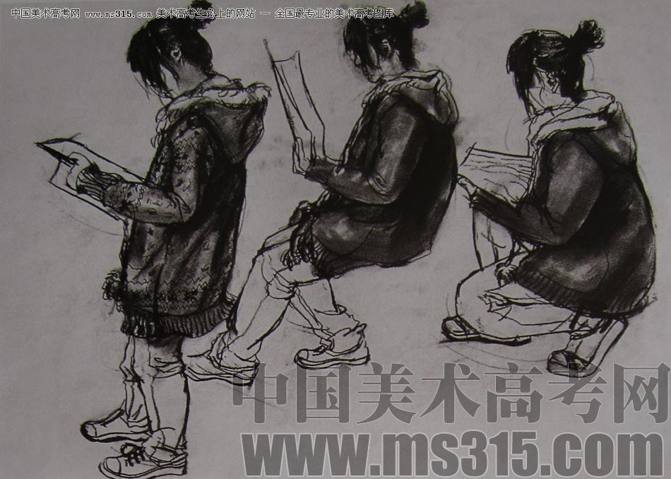 2010-2011年天津美术学院速写优秀试卷33（绘画、雕塑）