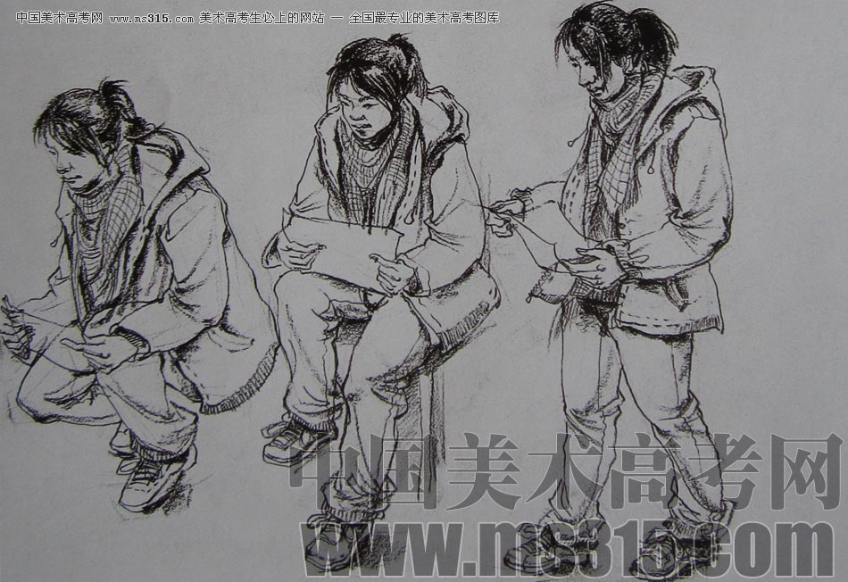 2010-2011年天津美术学院速写优秀试卷83（艺术设计、工业设计、动画）
