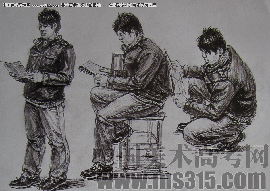 2010-2011年天津美术学院速写优秀试卷87（艺术设计、工业设计、动画）