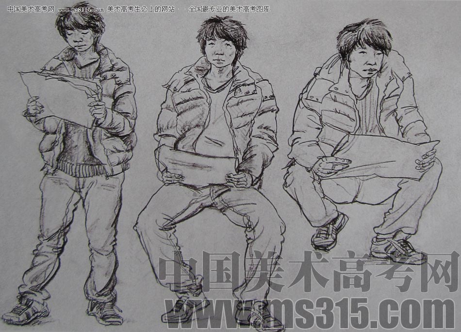 2010-2011年天津美术学院速写优秀试卷88（艺术设计、工业设计、动画）