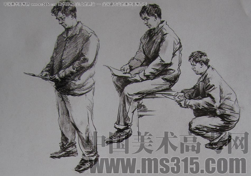 2010-2011年天津美术学院速写优秀试卷92（艺术设计、工业设计、动画）