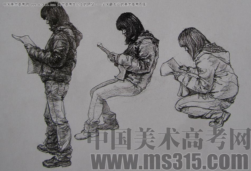2010-2011年天津美术学院速写优秀试卷93（艺术设计、工业设计、动画）