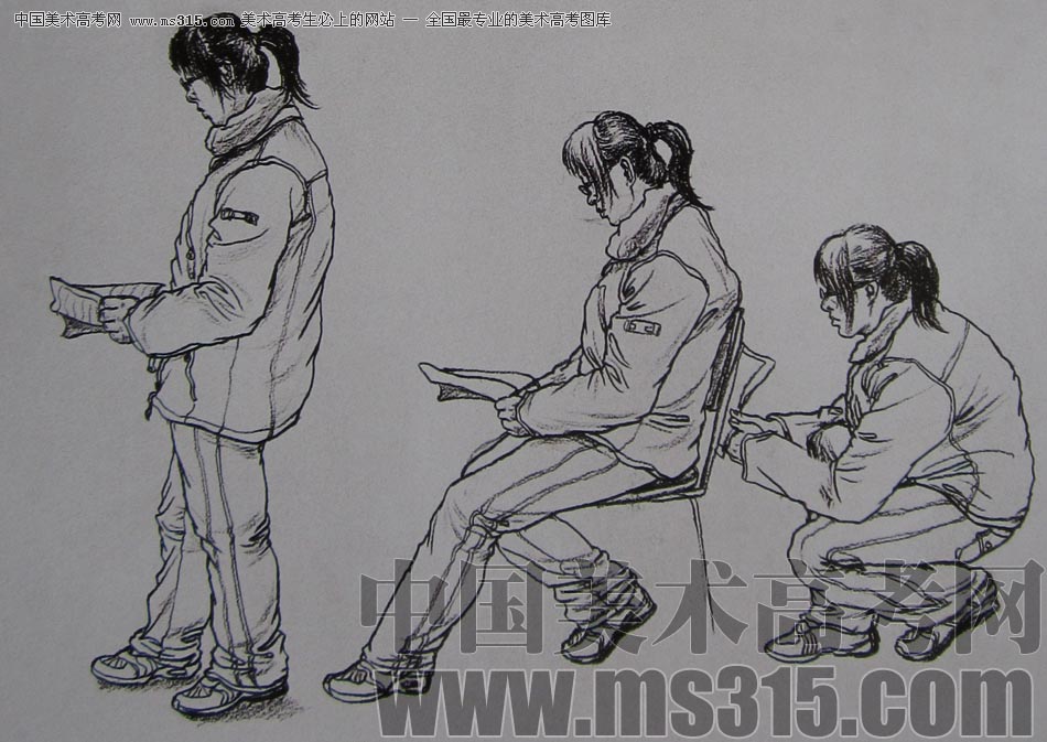 2010-2011年天津美术学院速写优秀试卷98（艺术设计、工业设计、动画）
