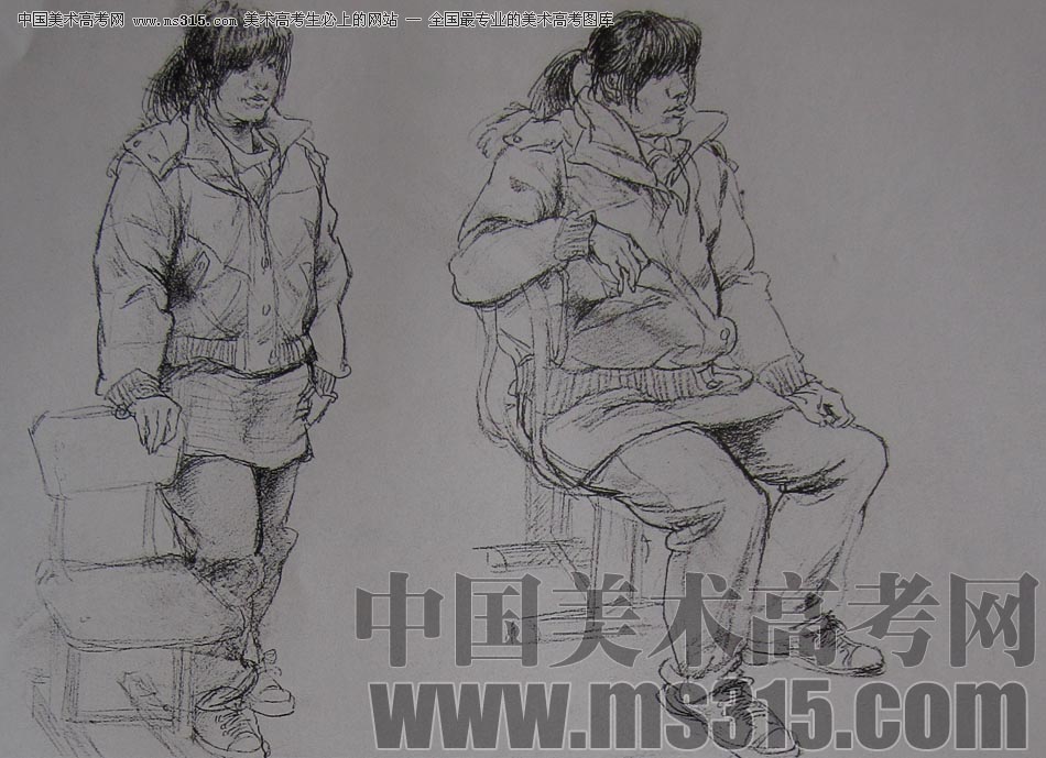 2010-2011年天津美术学院速写优秀试卷99（艺术设计、工业设计、动画）