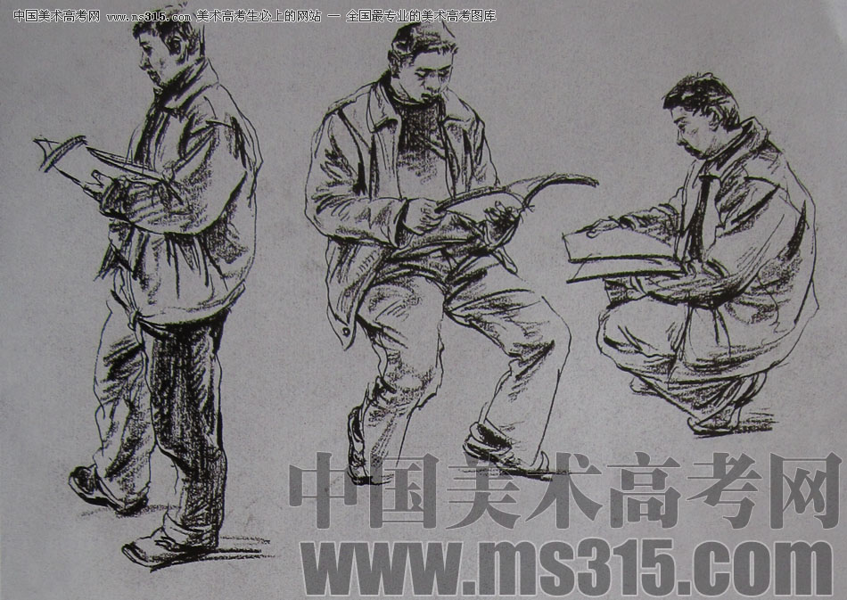 2010-2011年天津美术学院速写优秀试卷102（艺术设计、工业设计、动画）