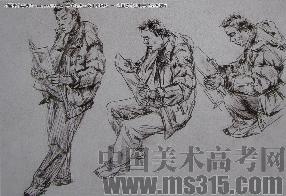 2010-2011年天津美术学院速写优秀试卷103（艺术设计、工业设计、动画）