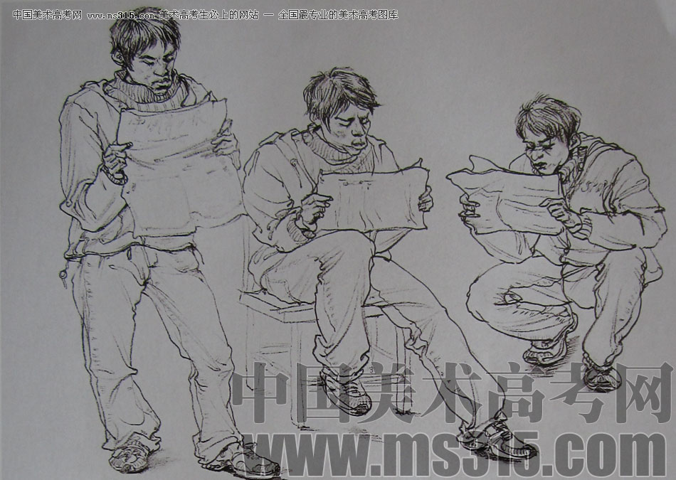 2010-2011年天津美术学院速写优秀试卷107（艺术设计、工业设计、动画）