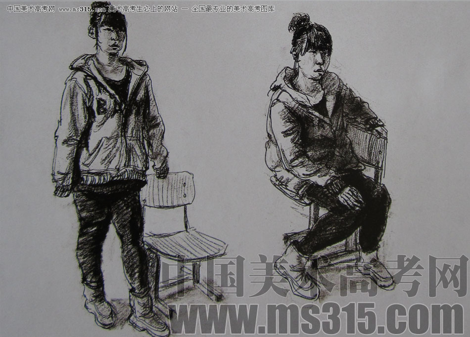 2010-2011年天津美术学院速写优秀试卷116（艺术设计、工业设计、动画）