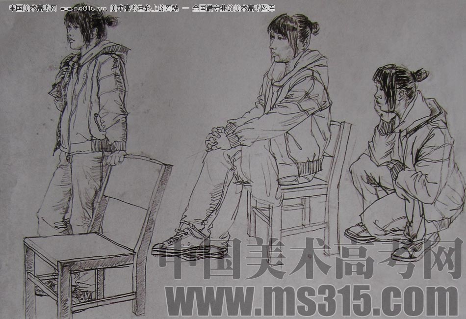 2010-2011年天津美术学院速写优秀试卷117（艺术设计、工业设计、动画）