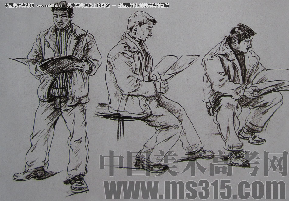 2010-2011年天津美术学院速写优秀试卷119（艺术设计、工业设计、动画）