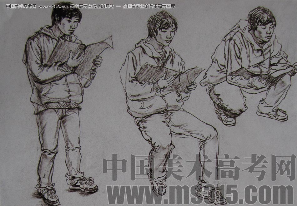 2010-2011年天津美术学院速写优秀试卷120（艺术设计、工业设计、动画）