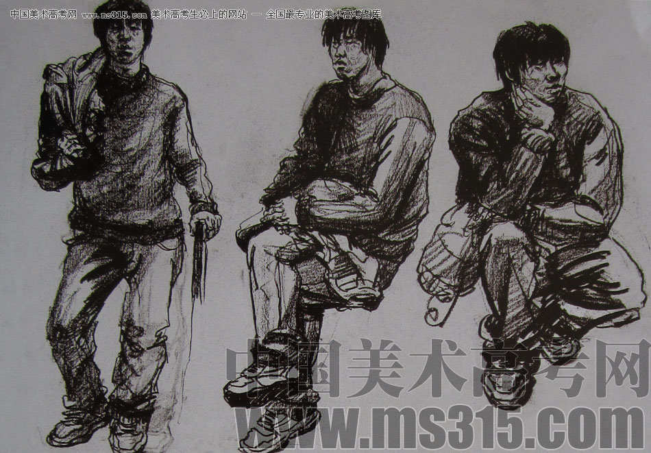 2010-2011年天津美术学院速写优秀试卷124（艺术设计、工业设计、动画）