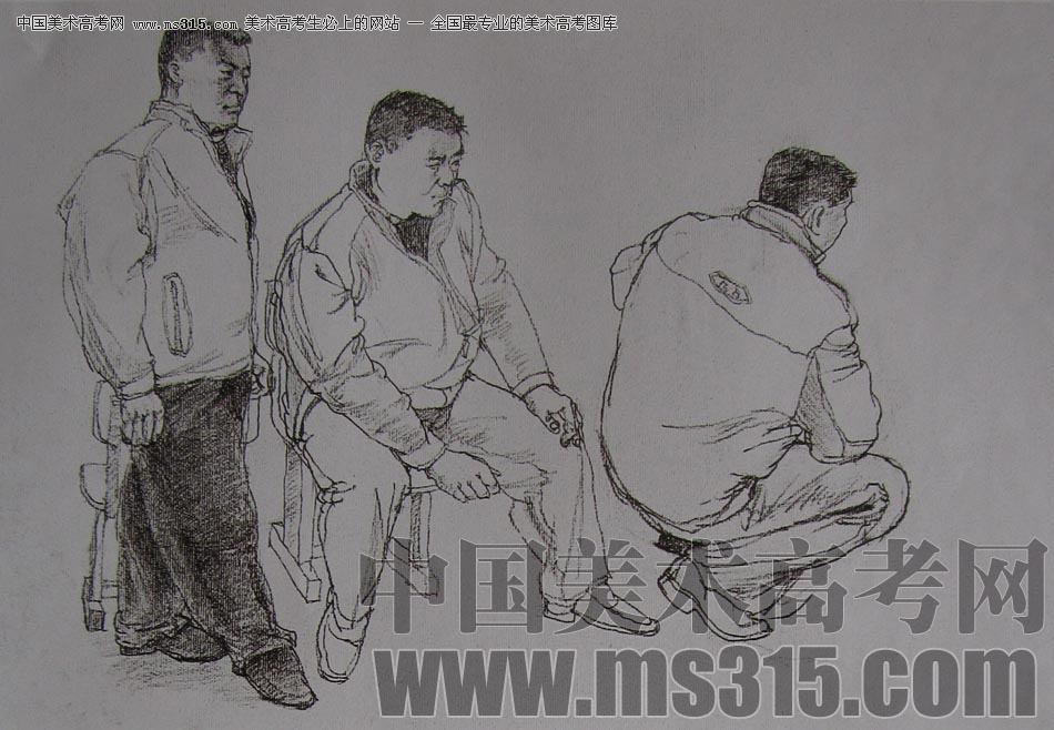 2010-2011年天津美术学院速写优秀试卷147（艺术设计、工业设计、动画）