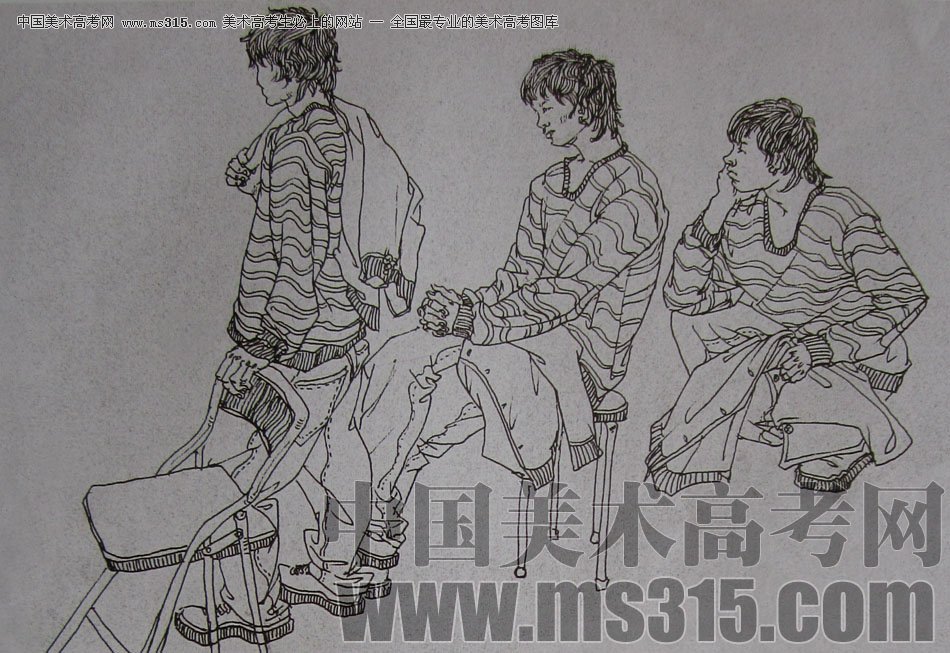 2010-2011年天津美术学院速写优秀试卷151（艺术设计、工业设计、动画）