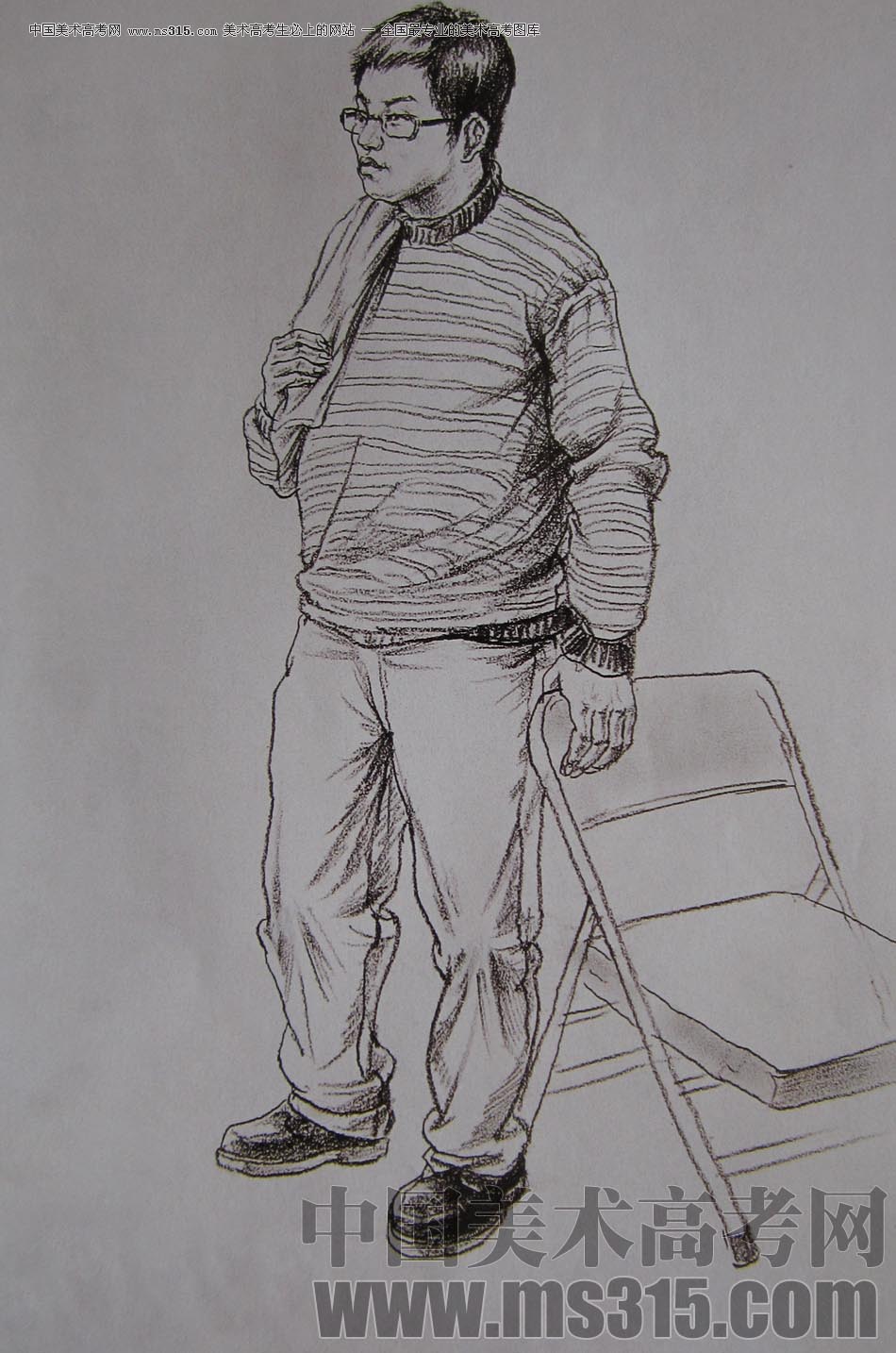 2010-2011年天津美术学院速写优秀试卷58（绘画、雕塑）
