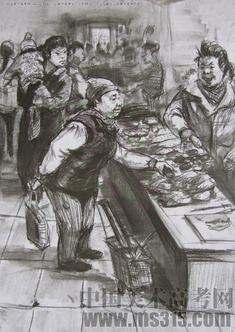 2011年清华大学美术学院速写高分试卷48（造型）