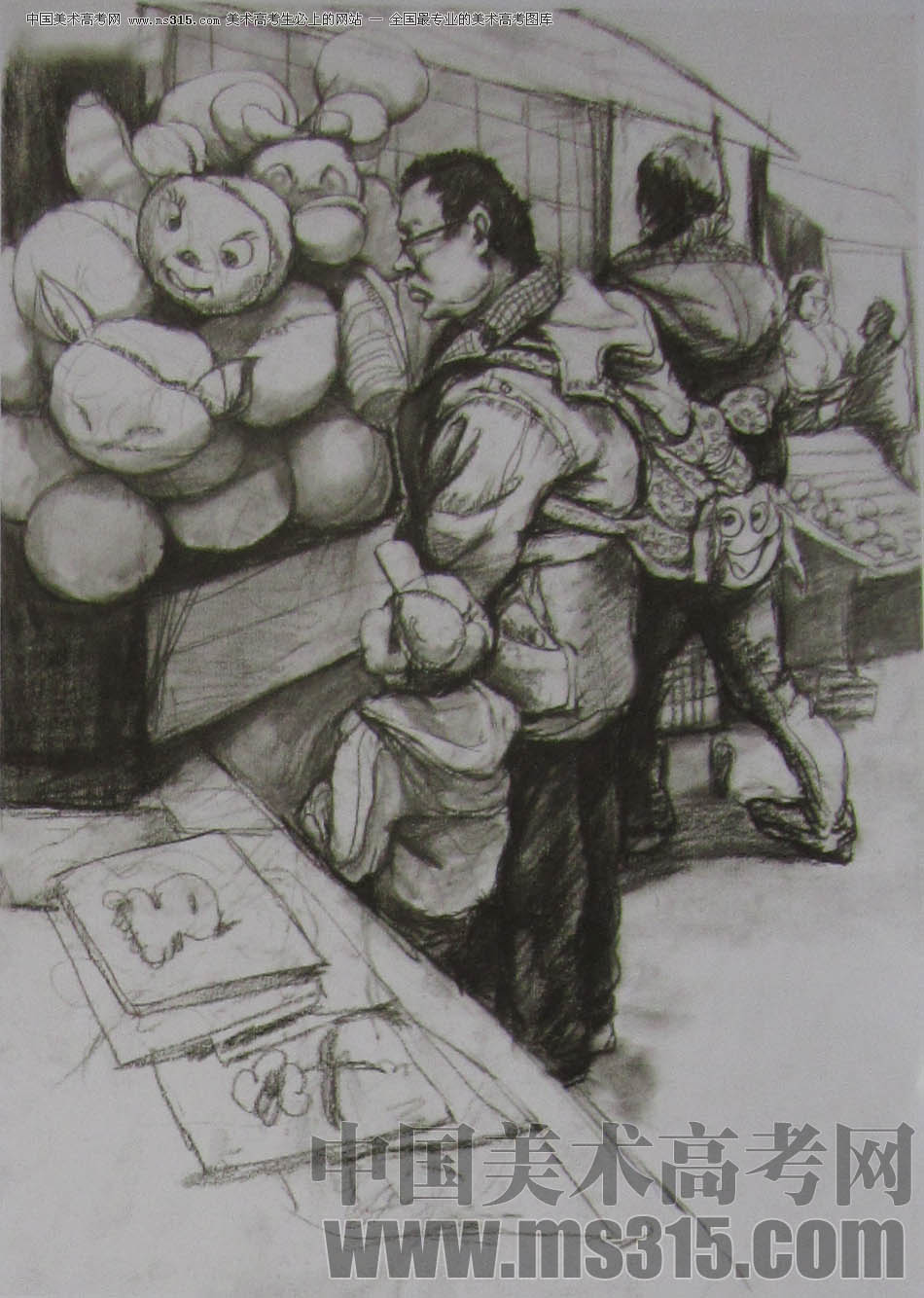2011年清华大学美术学院速写高分试卷50（造型）