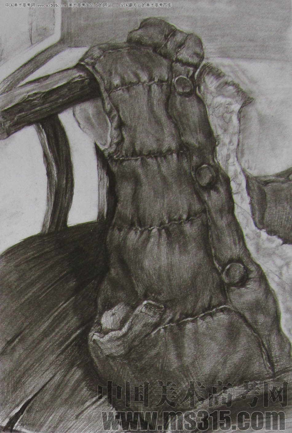 2011年清华大学美术学院素描高分试卷14（设计）